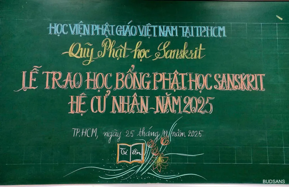 Quỹ Đào tạo và Nghiên cứu Phật học Sanskrit trao học bổng Phật học Sanskrit hệ Cử nhân - năm 2025
